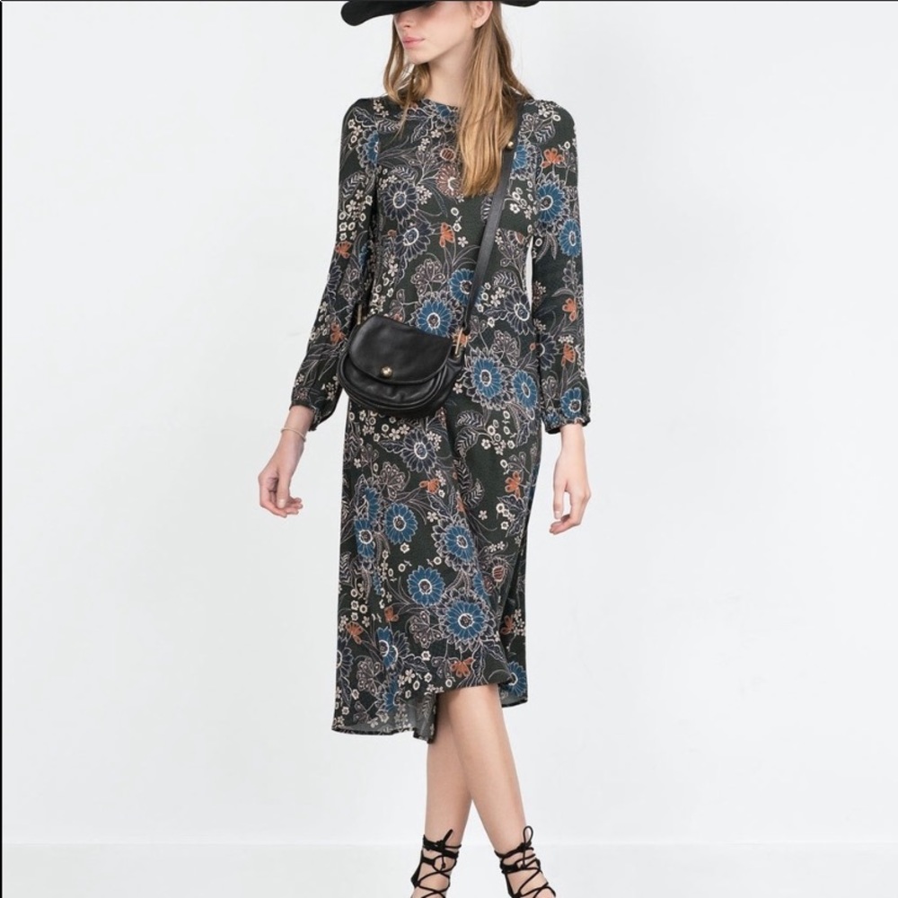 🔵Zara Floral Maxi Dress